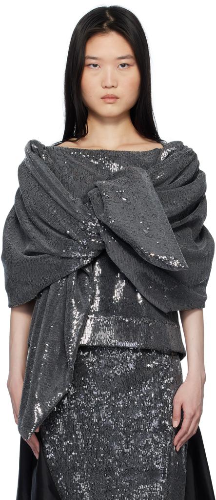 PAULA CANOVAS DEL VAS SSENSE Exclusive Silver Castana Blouse