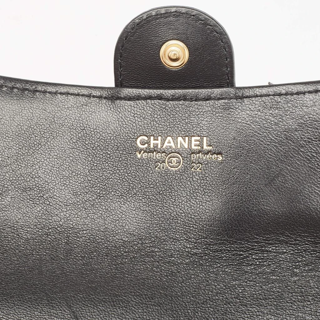 Chanel Chanel Black Quilted Leather Classic Flap Continental Wallet 8