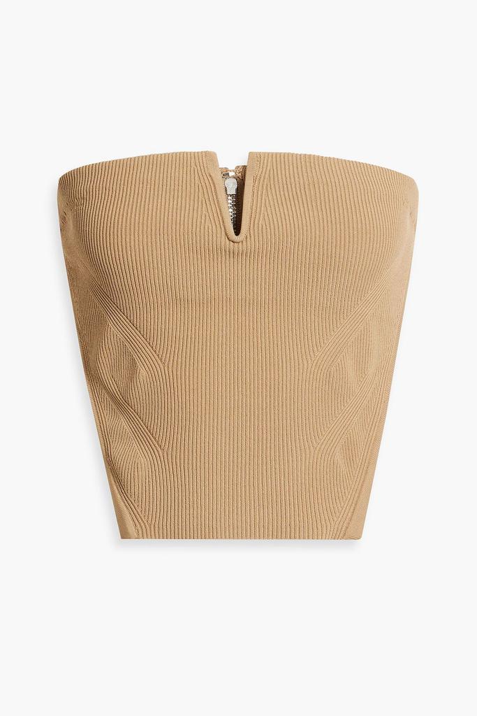 Dion Lee Strapless ribbed-knit top