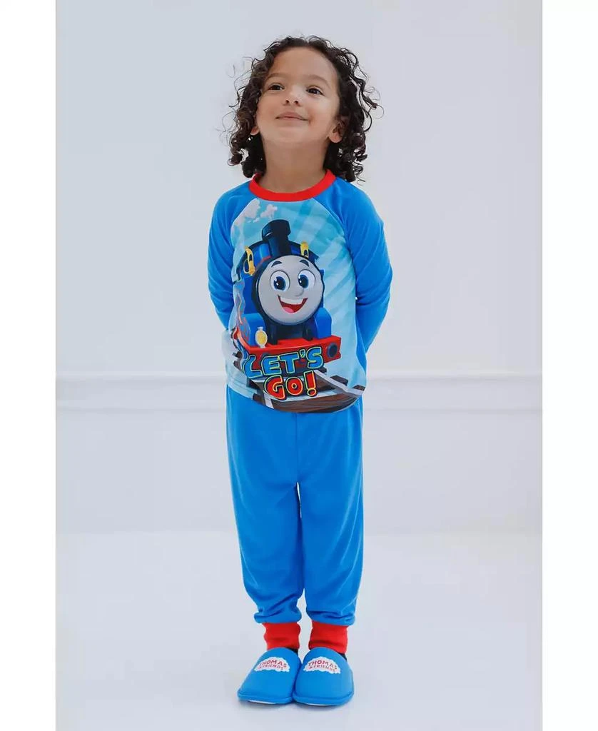 Thomas 
Friends Toddler Boys Pajama Shirt Pants and Slippers 3 Piece 2