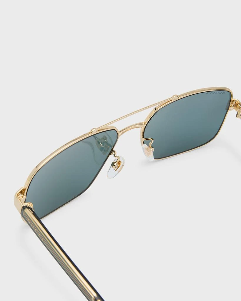 Gucci Men's GG0529Sm Double-Bridge Aviator Sunglasses 4