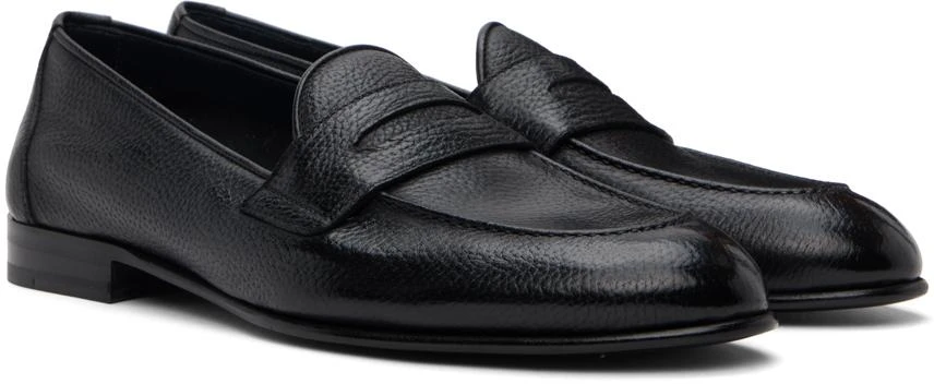 Brioni Black Appia Penny Loafers 4