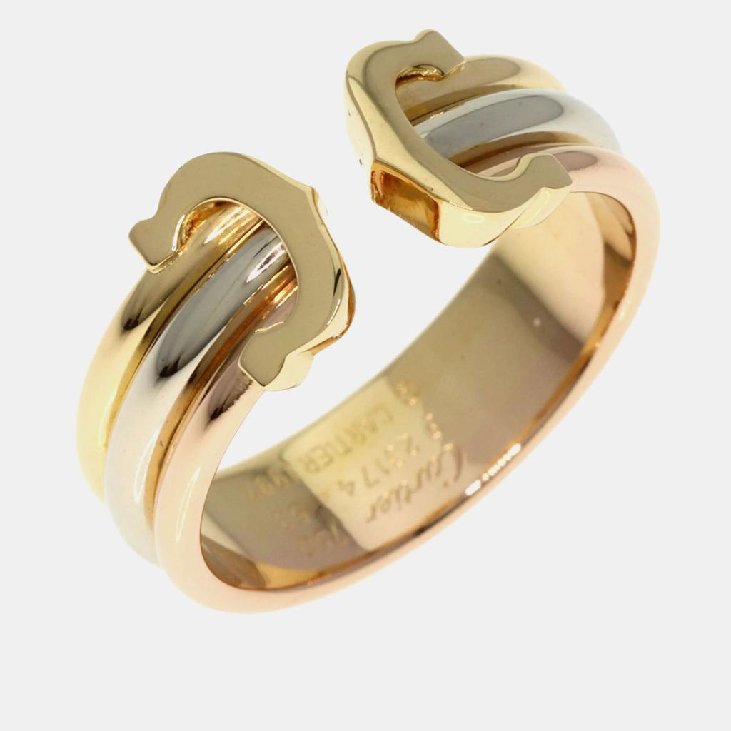 Cartier Cartier 18K Yellow Gold, Rose Gold and White Gold C De Cartier Band Ring EU 53