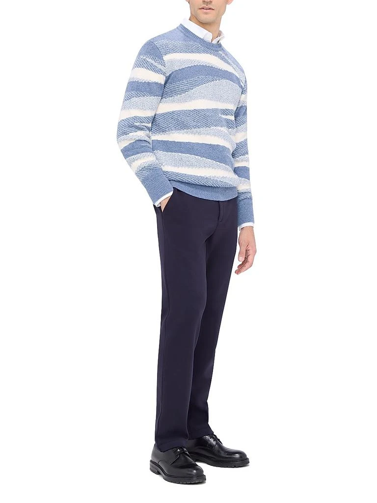 BUGATCHI Textured Stripe Crewneck Sweater 2