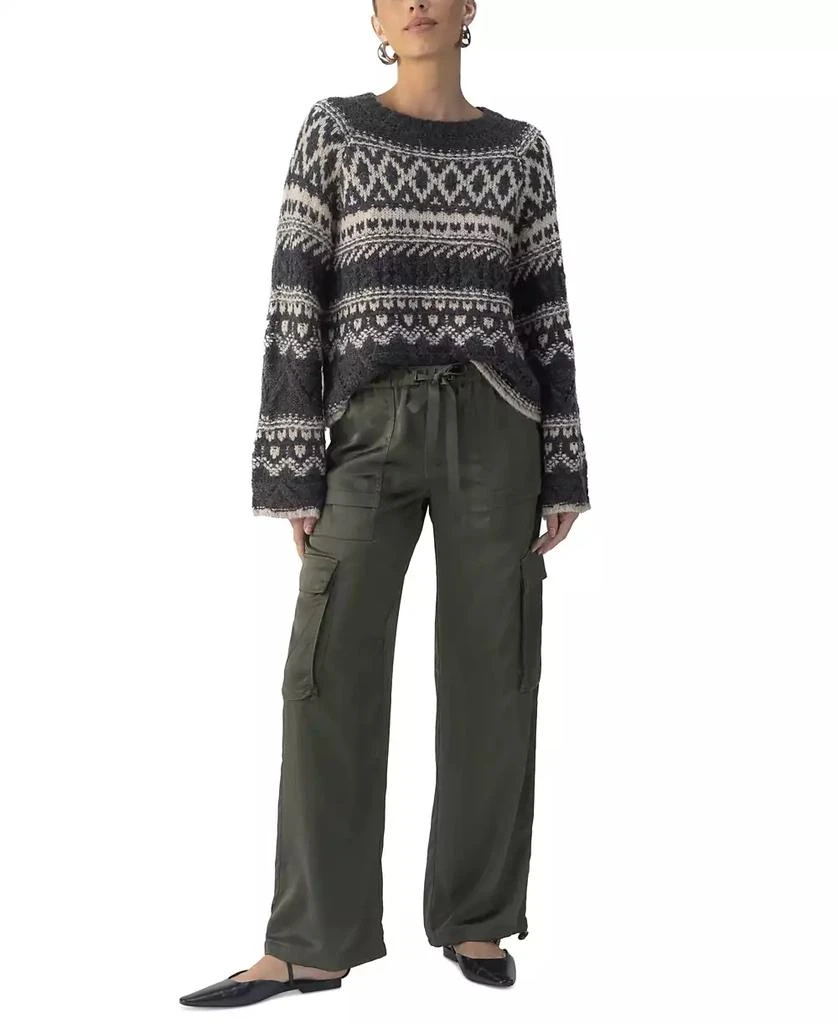 Sanctuary Women's Fair-Isle Crewneck Dropped-Shoulder Sweater 1
