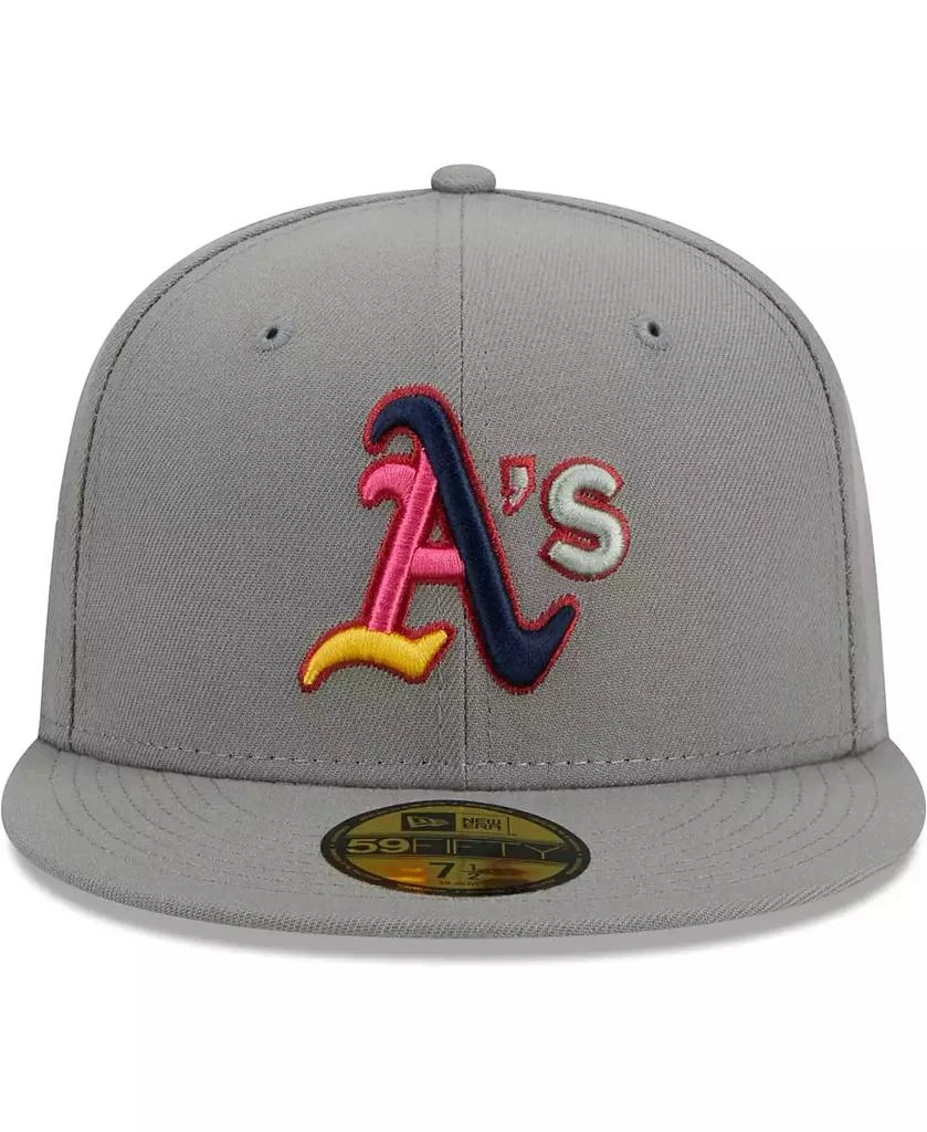 New Era Men's Gray Oakland Athletics Color Pack 59FIFTY Fitted Hat 3