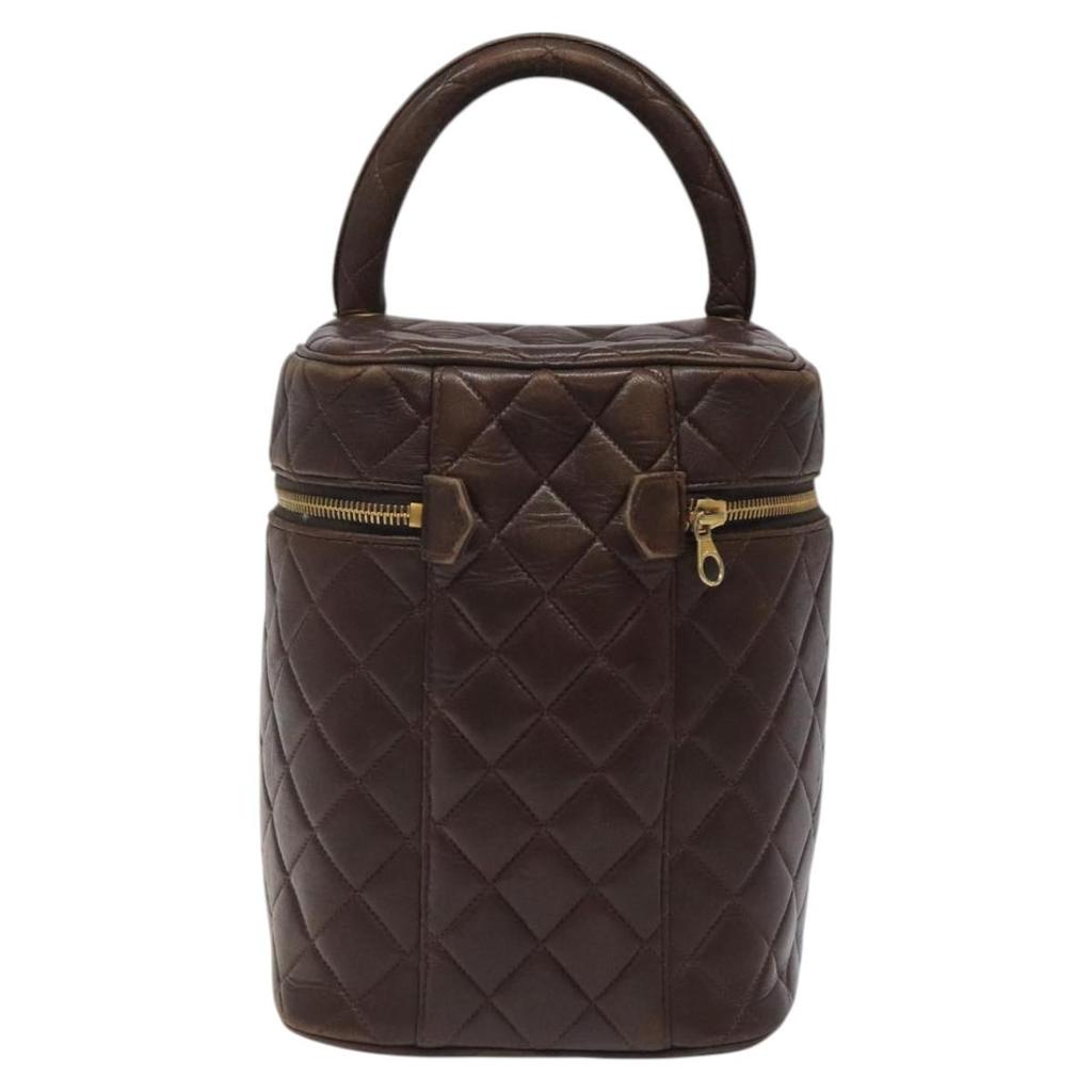 Chanel Vanity Leather Clutch Bag (Pre-Owned)