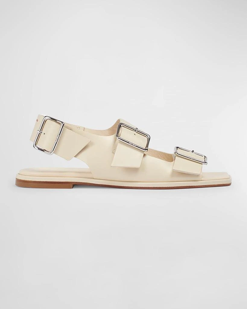AEYDE Thekla Leather Dual Buckle Slingback Sandals 1