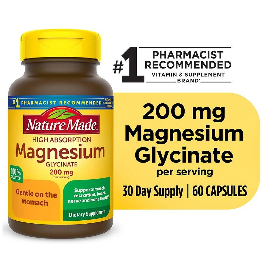 Nature Made Magnesium Glycinate 200 mg Capsules 7