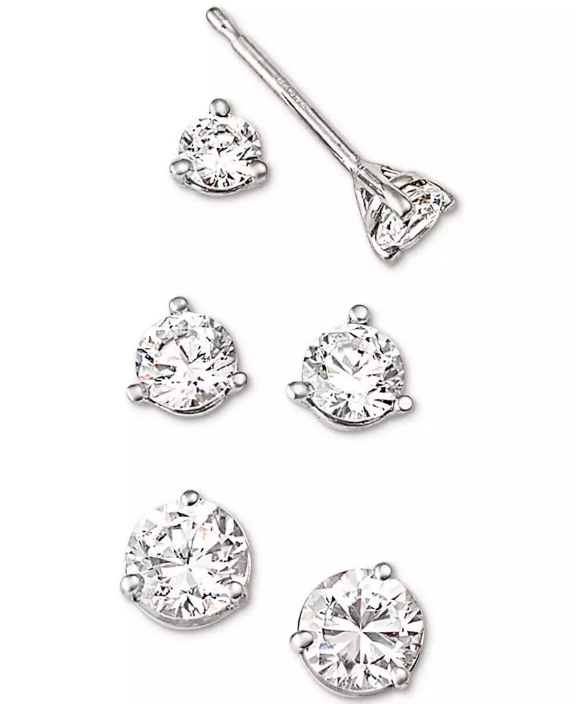 Macy's Certified Near Colorless Diamond Stud Earrings in 18k White Gold or Gold (1/4 ct. t.w.) 3