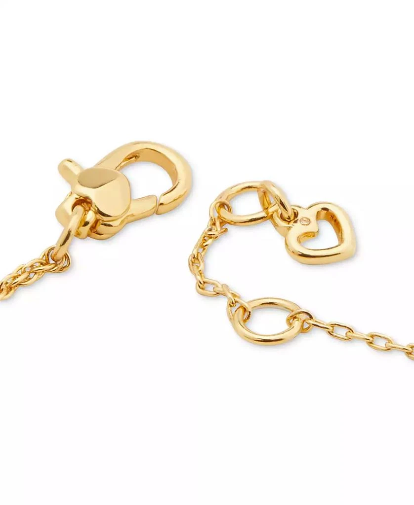 Kate Spade Gold-Tone Heart Charm Link Bracelet Fashion