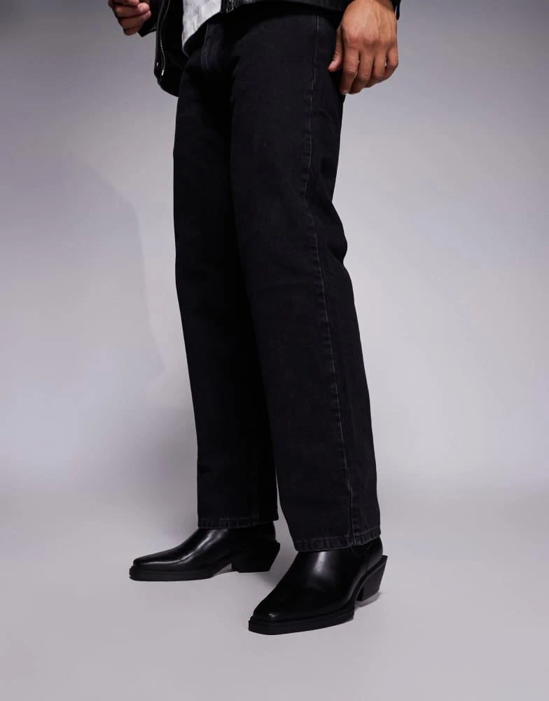 ASOS ASOS DESIGN chelsea boots in black with cuban heel 3