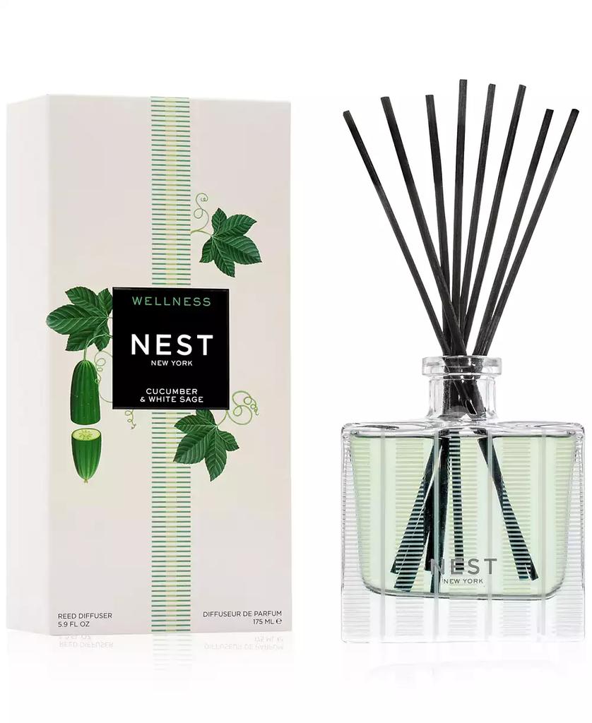 NEST New York Wellness Cucumber & White Sage Reed Diffuser, 5.9 oz.