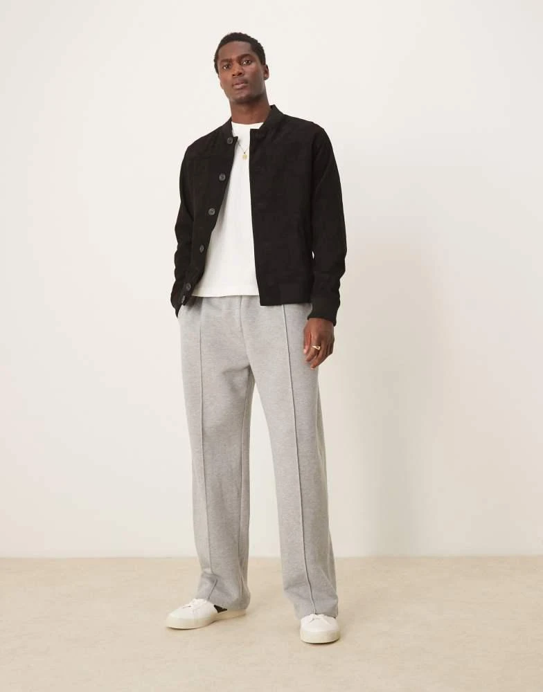 Selected Homme Selected Homme suede bomber jacket in black 4
