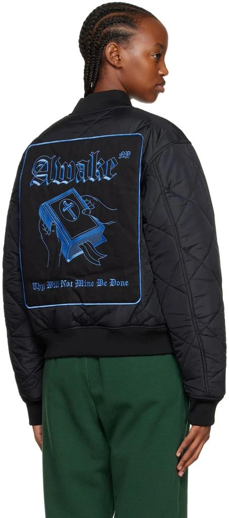 Awake NY Black Patch Bomber Jacket 3