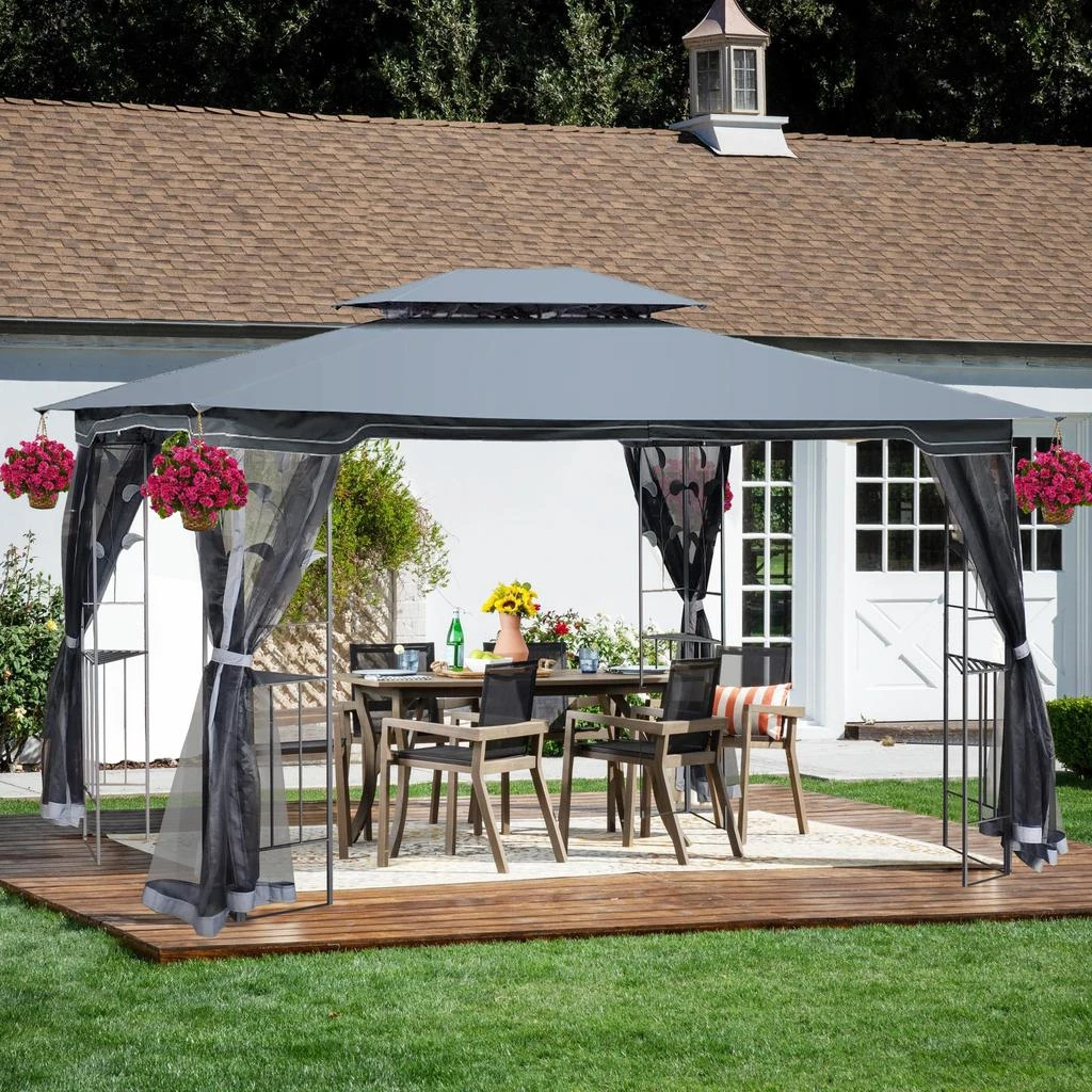 Streamdale Furniture Streamdale 13 X 10 Outdoor Patio Gazebo Canopy Tent With Ventilated Double 1