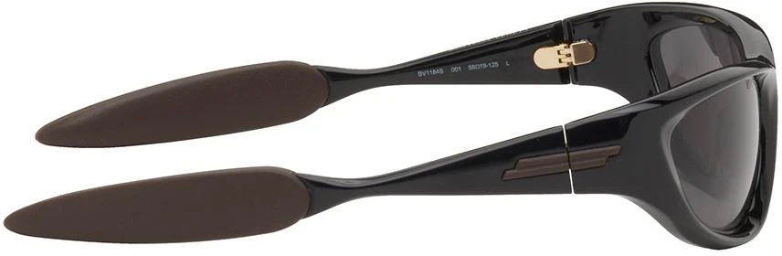 Bottega Veneta Black Cone Wraparound Sunglasses 2