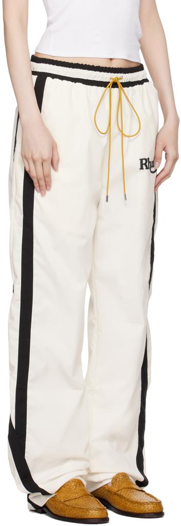 Rhude Off-White & Black Ski Track Pants