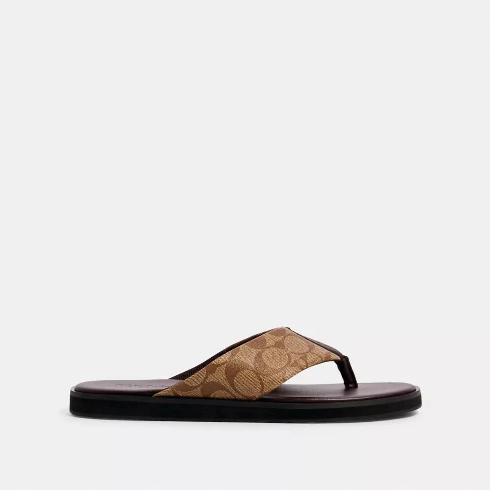 Coach Flip Flop In Signature Canvas 1