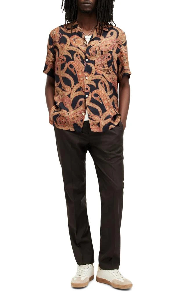 ALL SAINTS Morganza Paisley Camp Shirt 6