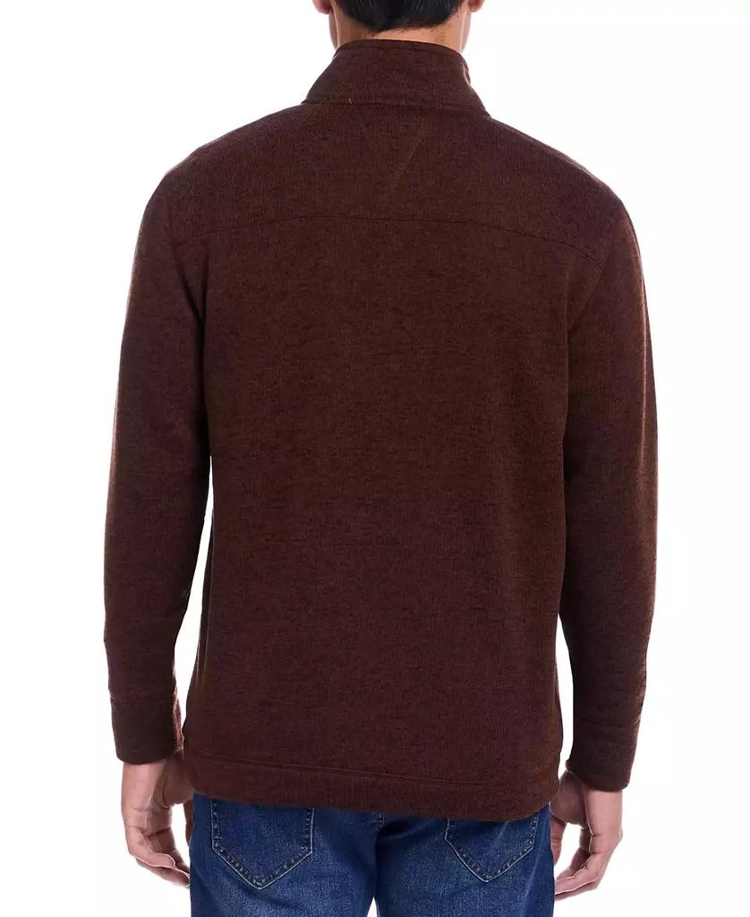 Weatherproof Vintage Men's Quarter Button Pullover Ribbed Fleece Sweater 2