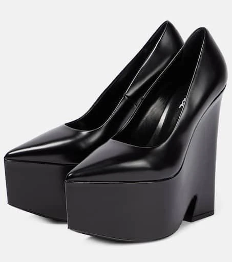Versace Tempest leather platform pumps 5
