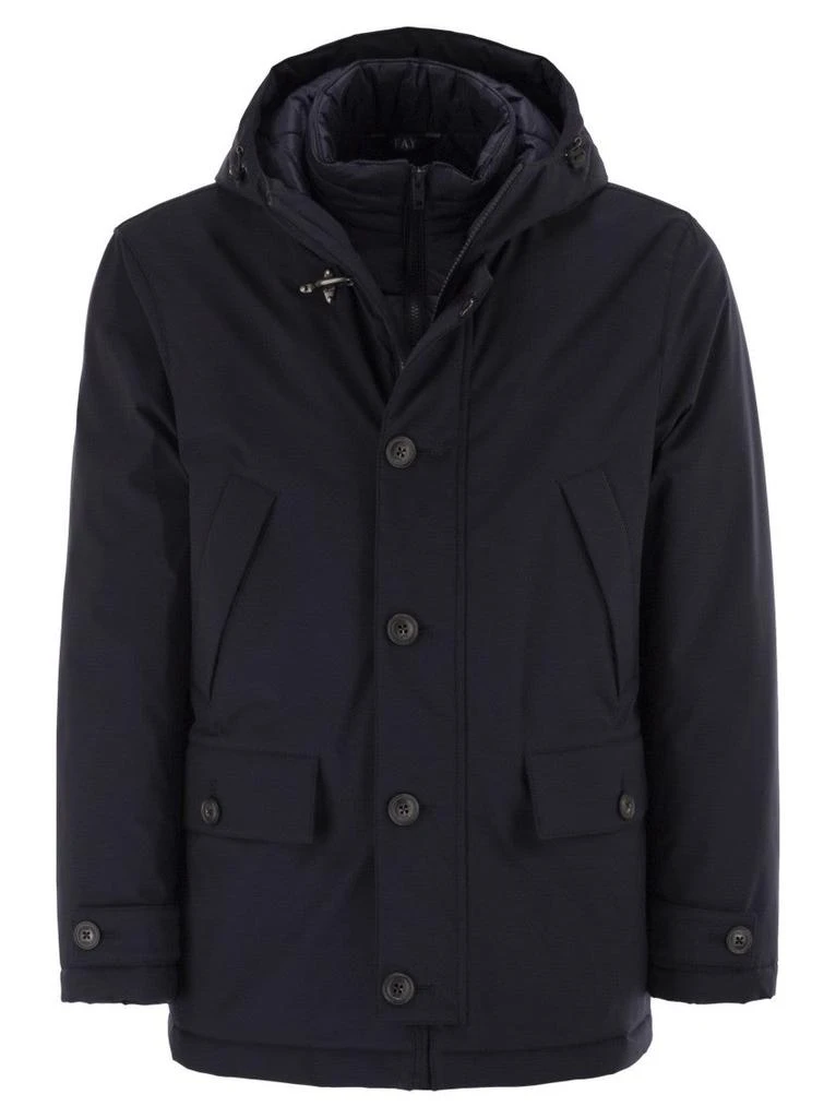 FAY Short Parka In Technical Gabardine