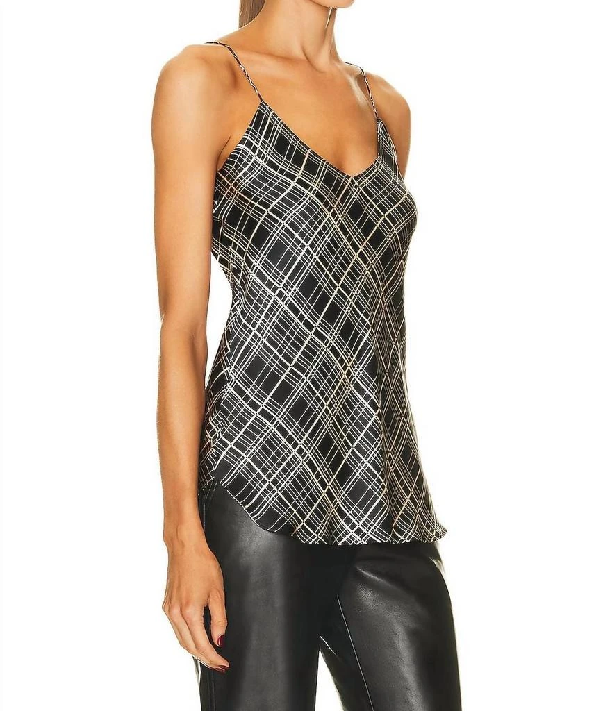 Nili Lotan Isabella Cami Top In Black Plaid 2