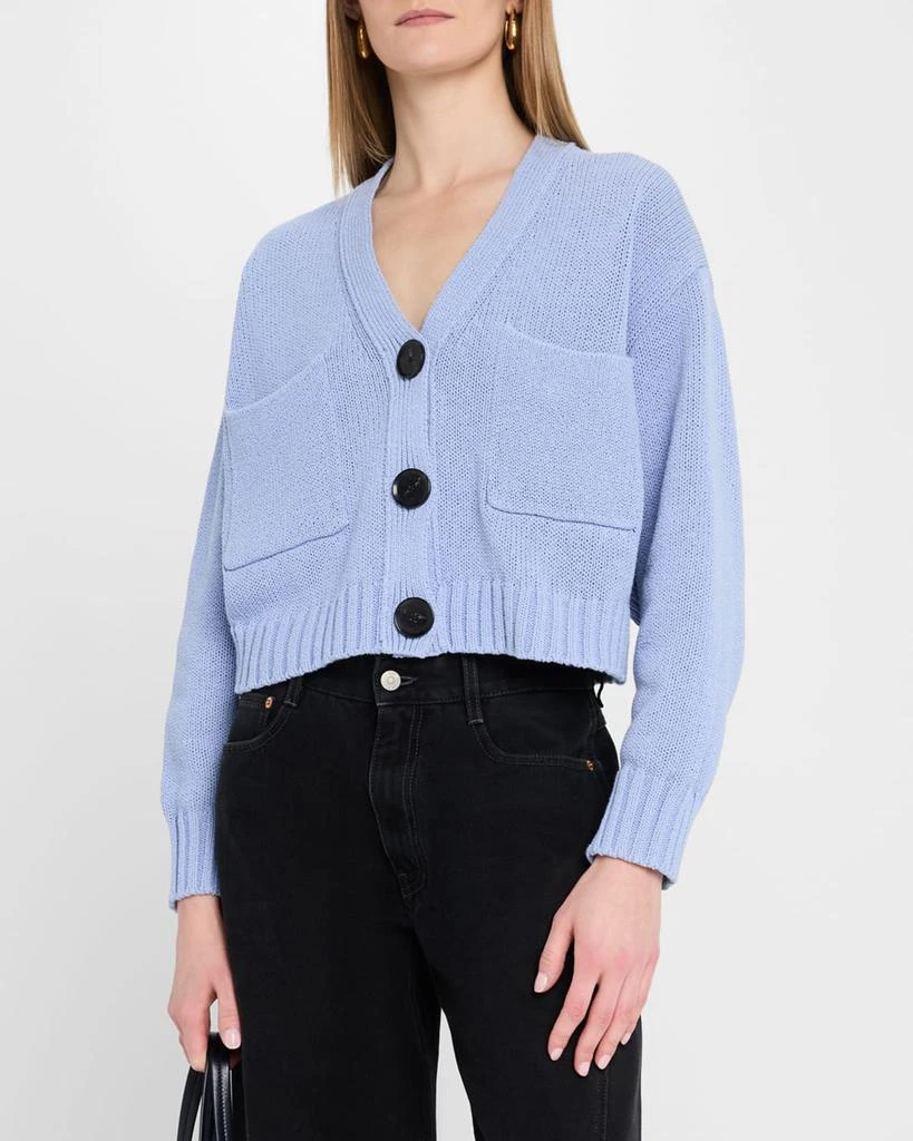 Proenza Schouler Sofia Cropped Cotton Knit Cardigan 4