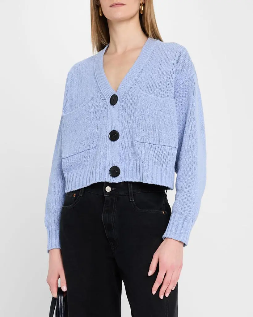 Proenza Schouler Sofia Cropped Cotton Knit Cardigan 4