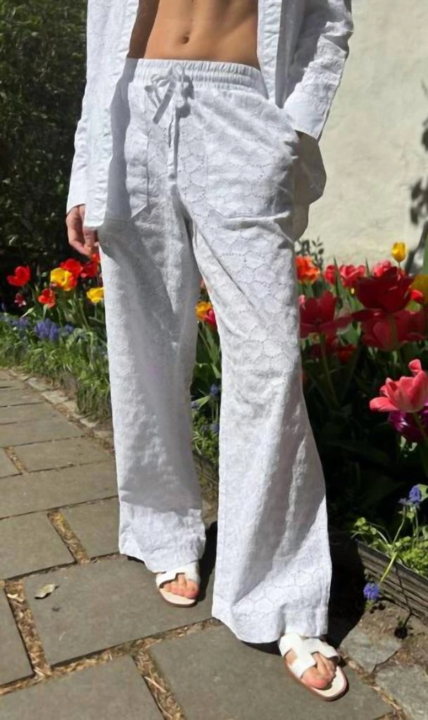 Jocelyn Jocelyn - Cotton Eyelet Pants 1