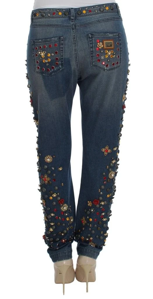 Dolce & Gabbana Dolce & Gabbana Crystal Roses Heart Embellished Jeans 3