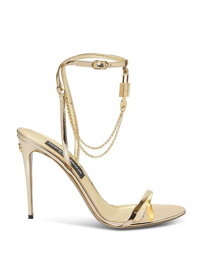 Dolce & Gabbana Women's Lock & Keychain Stiletto Sandals 3