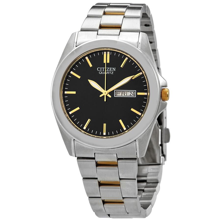 Citizen Quartz Black Dial Two-tone Men's Watch BF0584-56E