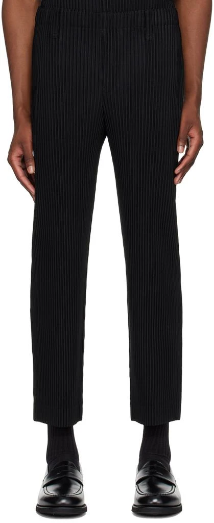 HOMME PLISSÉ ISSEY MIYAKE Black Basics Trousers - Pants - Free 