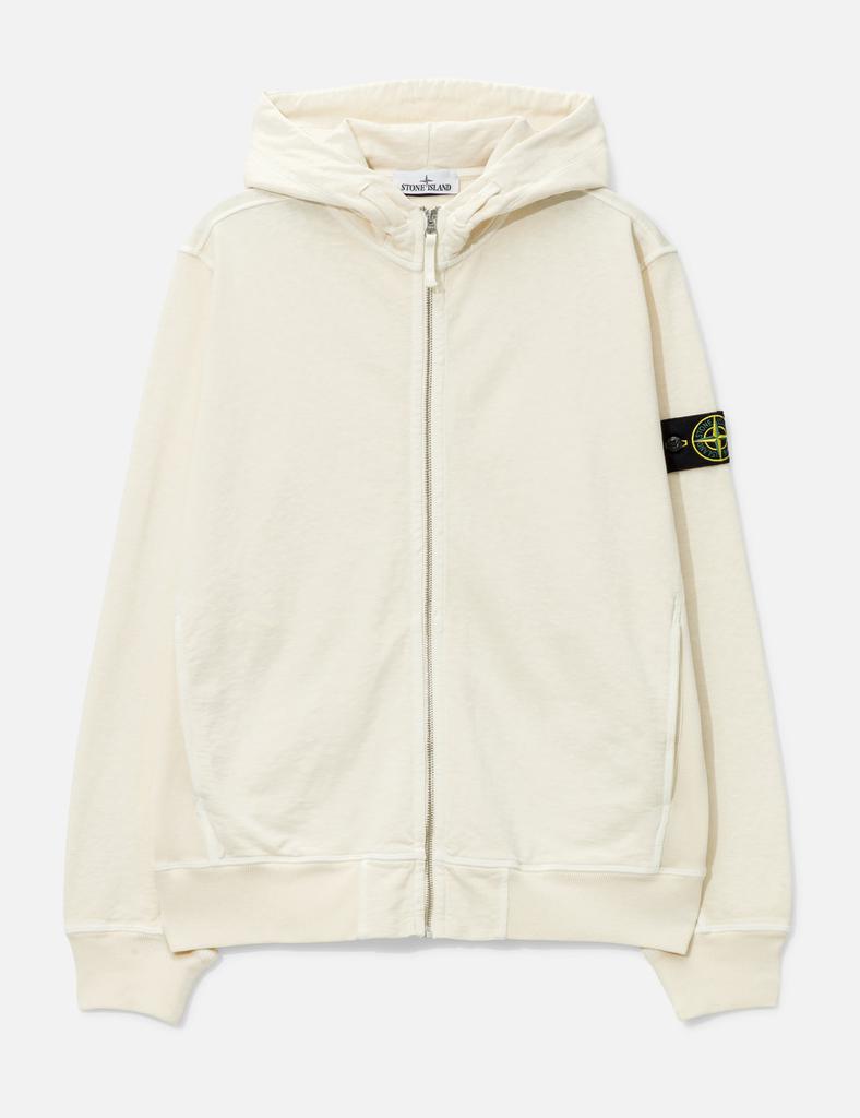 Stone Island Garment-Dyed Zip-Up Hoodie