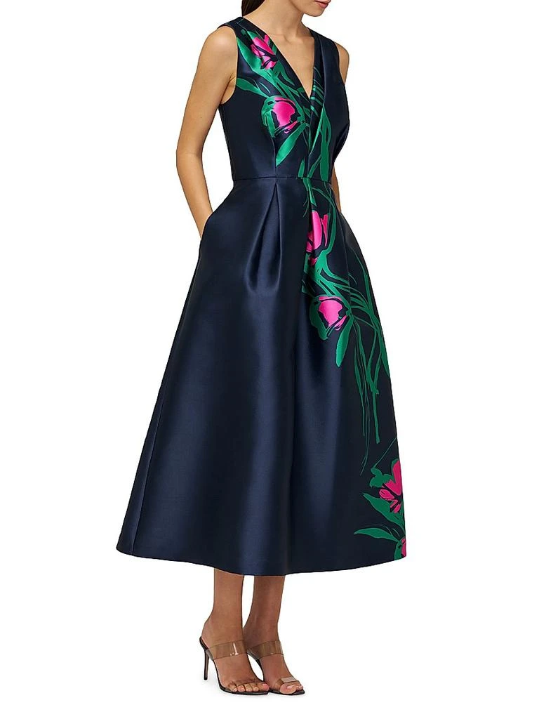 Kay Unger Willa Floral Tea-Length Dress 4