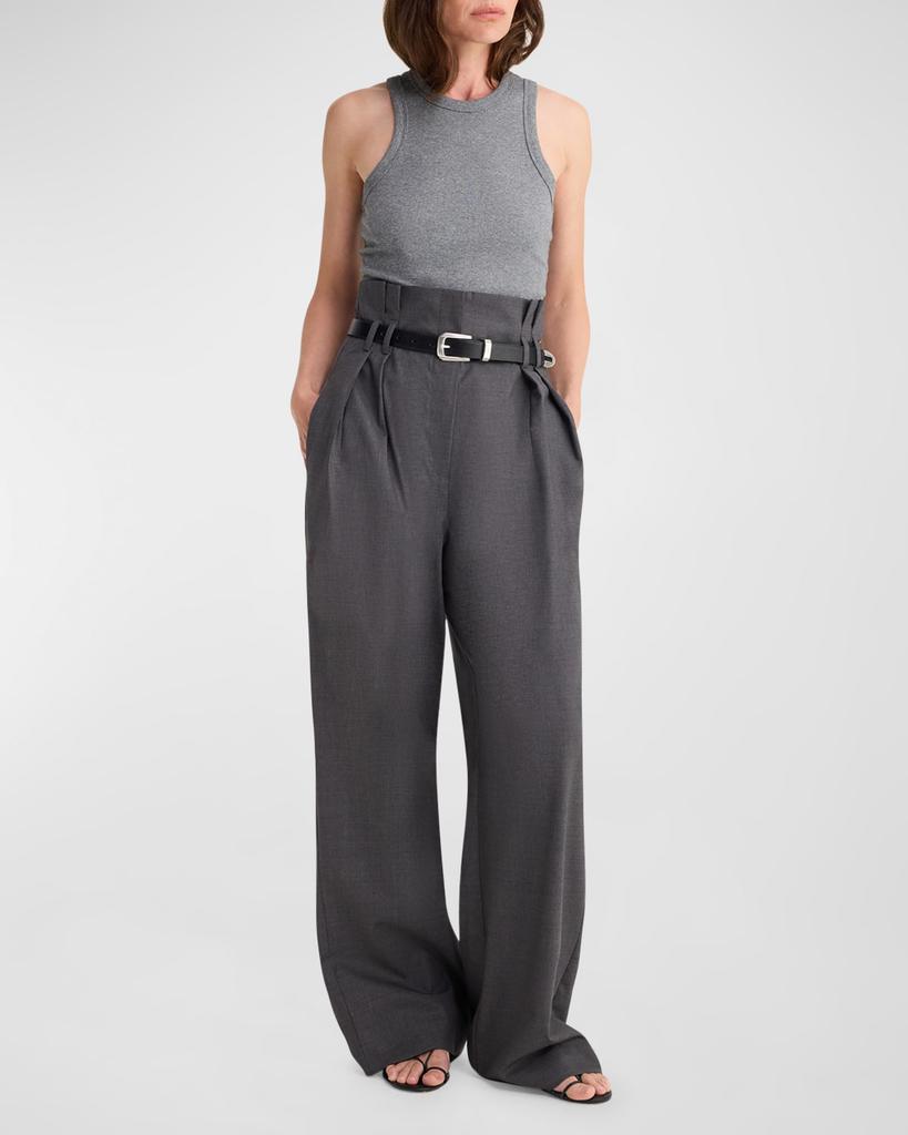 Rohe High-Waist Paper Bag Trousers
