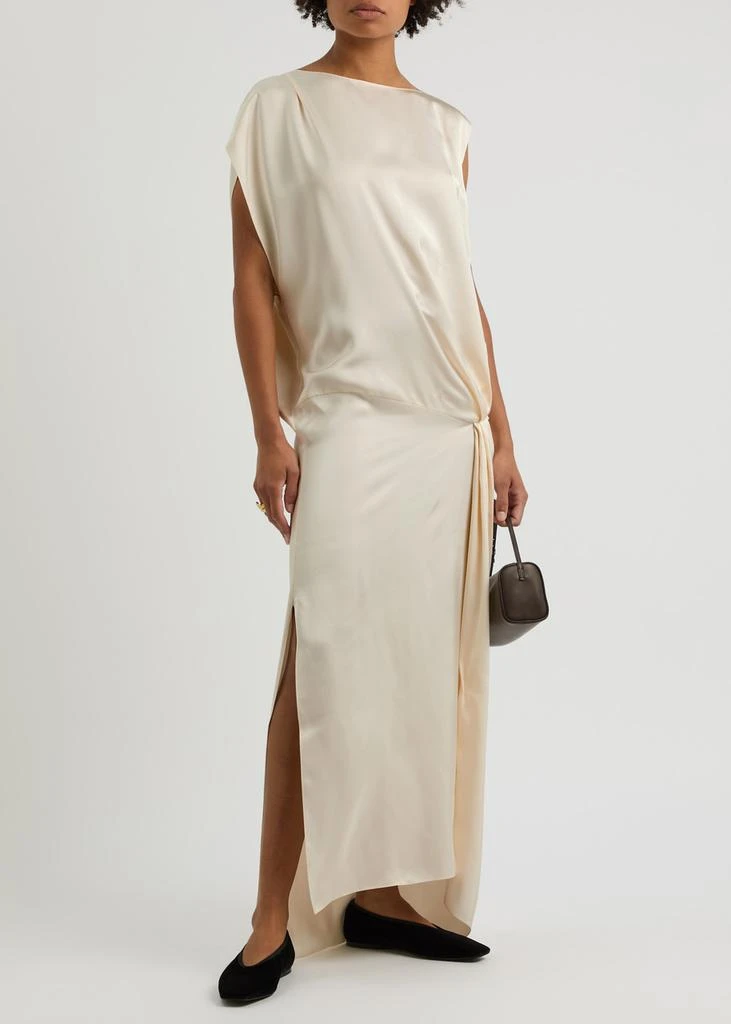 THE ROW Esmee gathered satin maxi dress 4