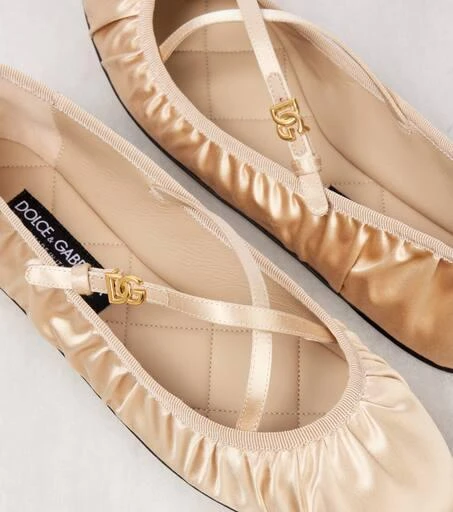 Dolce 
Gabbana Vally satin ballet flats 5