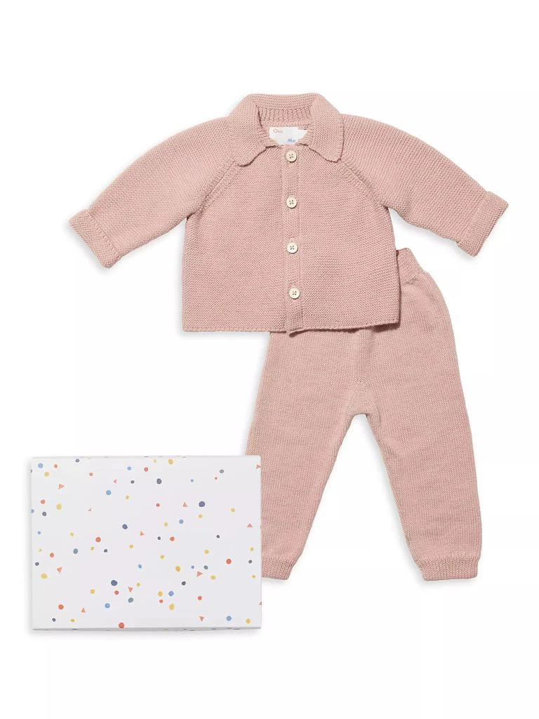 Oso & Me ​Baby's 2-Piece Wool-Blend Sweater Set 1