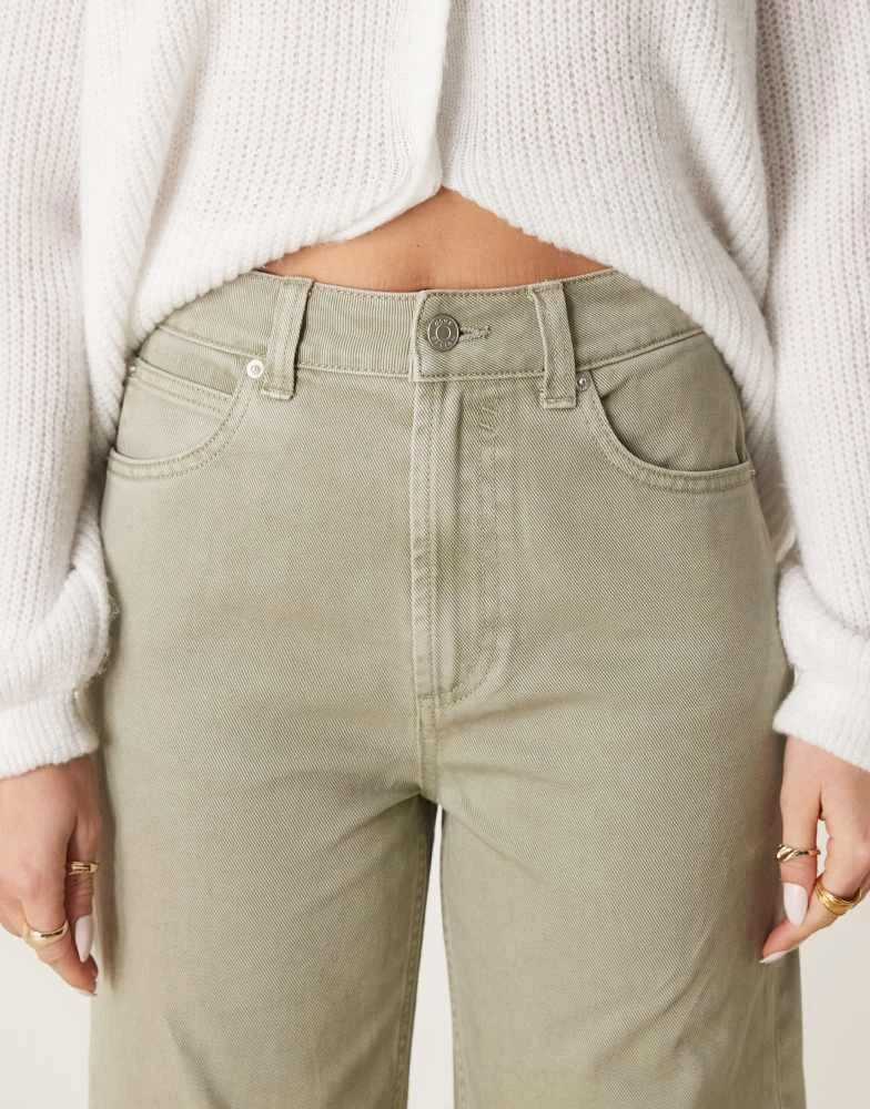 ASOS ASOS DESIGN wide leg dad jeans in khaki 5