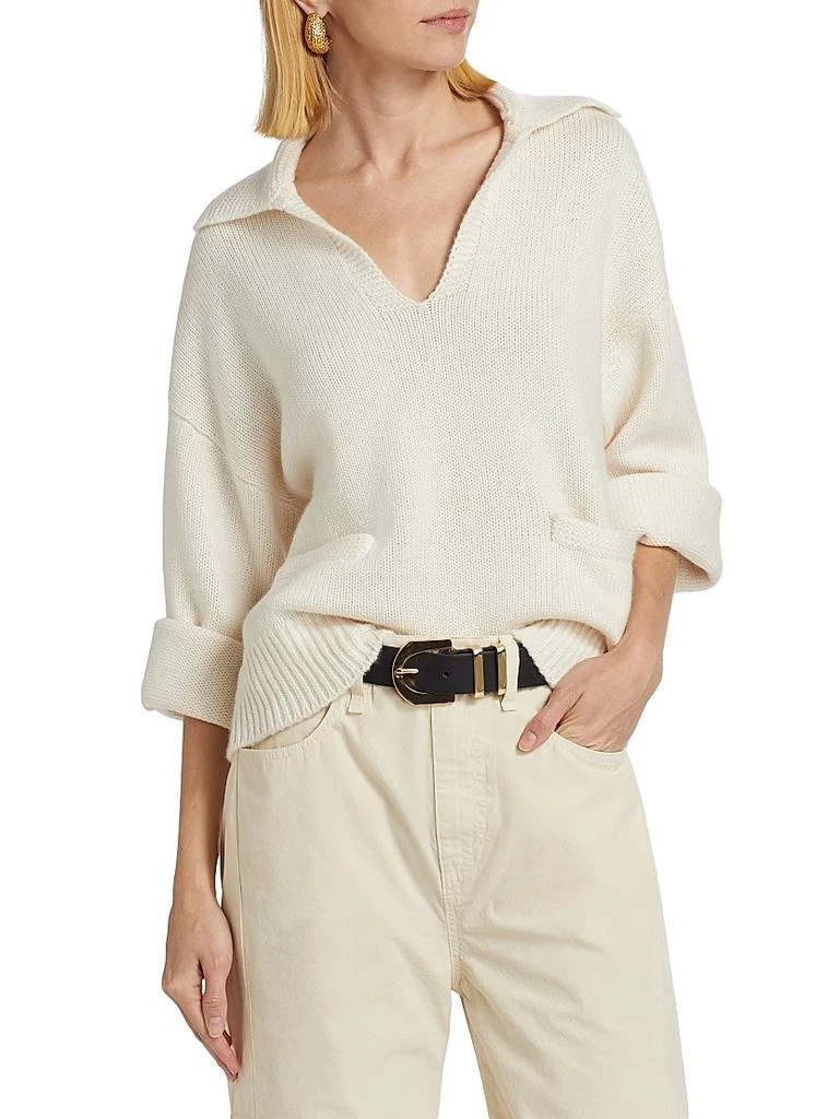 Rag & Bone Danica Wool &amp; Cashmere Polo Sweater 3