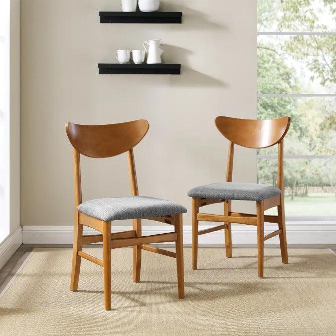 Crosley Landon 2pc Wood Dining Chairs W/upholstered Seat- 2 Chairs