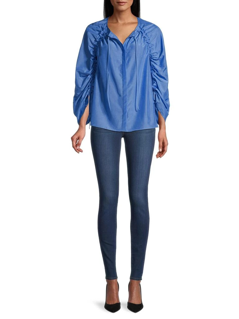 Kobi Halperin Fatima Ruffle Ruched Blouse 6