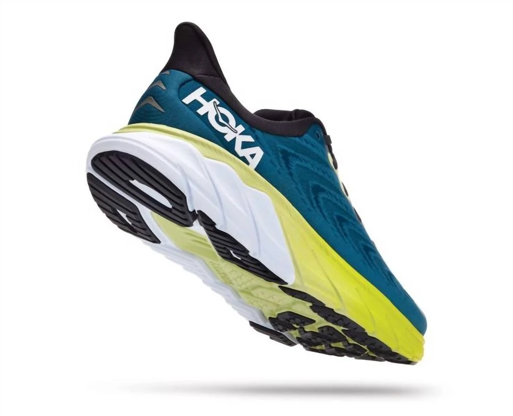 Hoka One One Men's Arahi 6 Wide Running Shoes In Blue Graphite/blue Coral 4