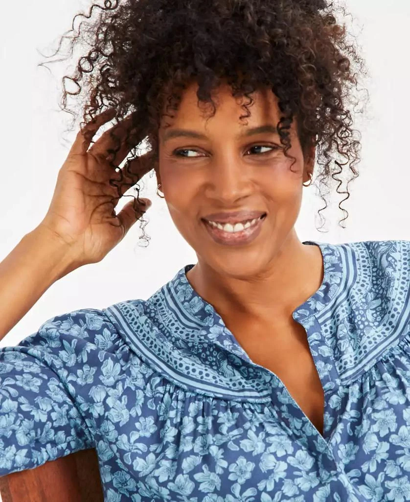 Style & Co Women's Printed Split-Neck Shirt, Exclusively at Macy's 3