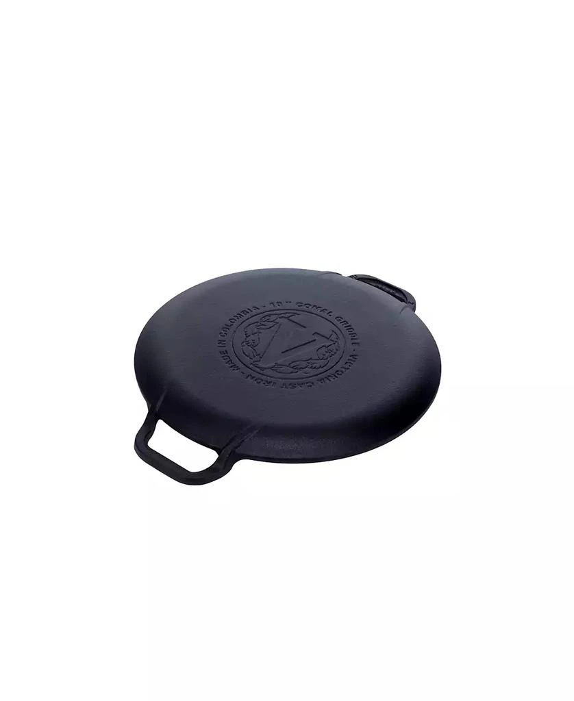 Victoria 10" Comal with 2 Side Handles, Seasoned 5