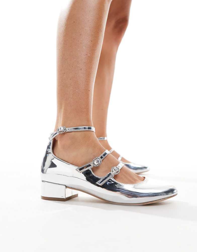 スニーカー THREE TO EIGHTY STRAP MARY JANE PLATFORM SILVER Strap Mary Jane Platform (Silver) - 3/80 THREE TO EIGHTY