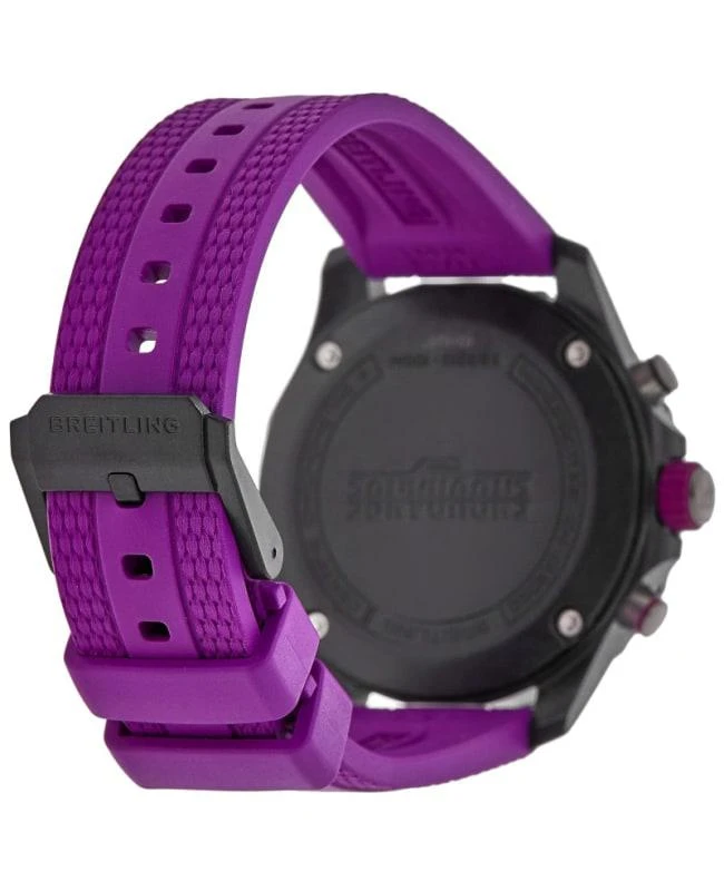 BREITLING Breitling Endurance Pro 38 Chronograph Black Dial Purple Rubber Strap Unisex Watch X83310F61B1S1 4